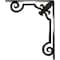 Ekena Millwork Fleur De Lis Wrought Iron Bracket, (Triple center brace), Antiqued Warm Silver 2"W x 12"D x 15"H BKTM02X12X15TFLAWS - alternate 5